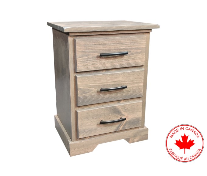 Sofia 3 Drawer Nightstand